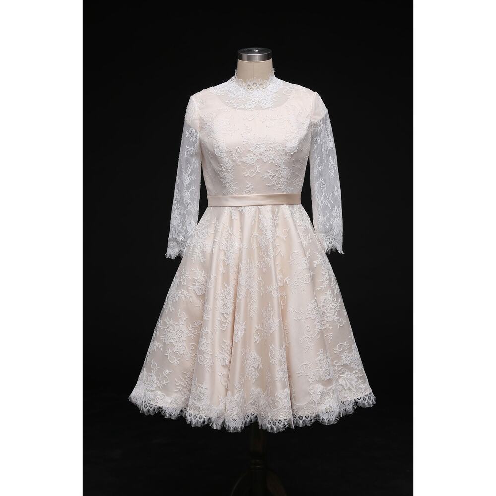 New Size 16 Vintage Style Lace Short Lace Formal Dress